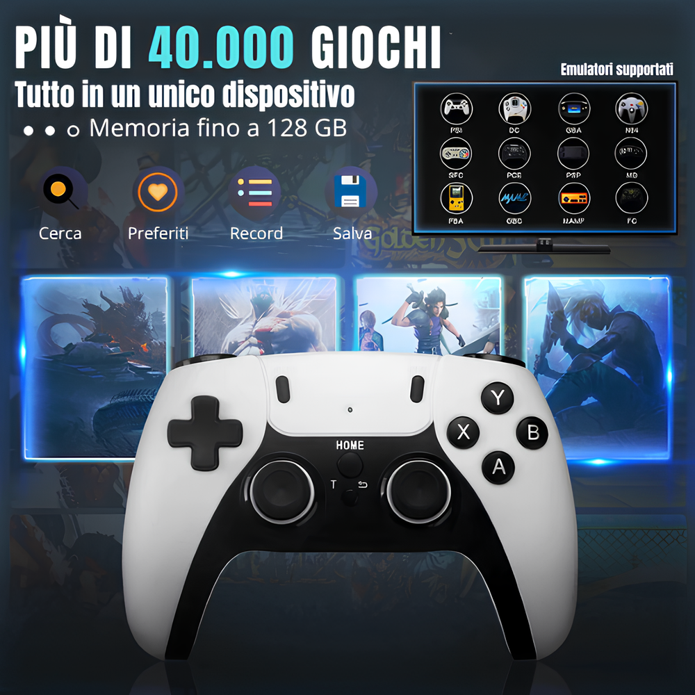 GAMINGRETRO ™ | 40.000 giochi + 2 Controller in regalo